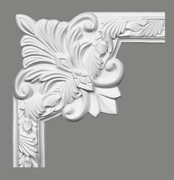Wand 258-13 PU  25,5x25,5cm  Ecke/Viertelkreis passend zur Leiste Wand 258 PU